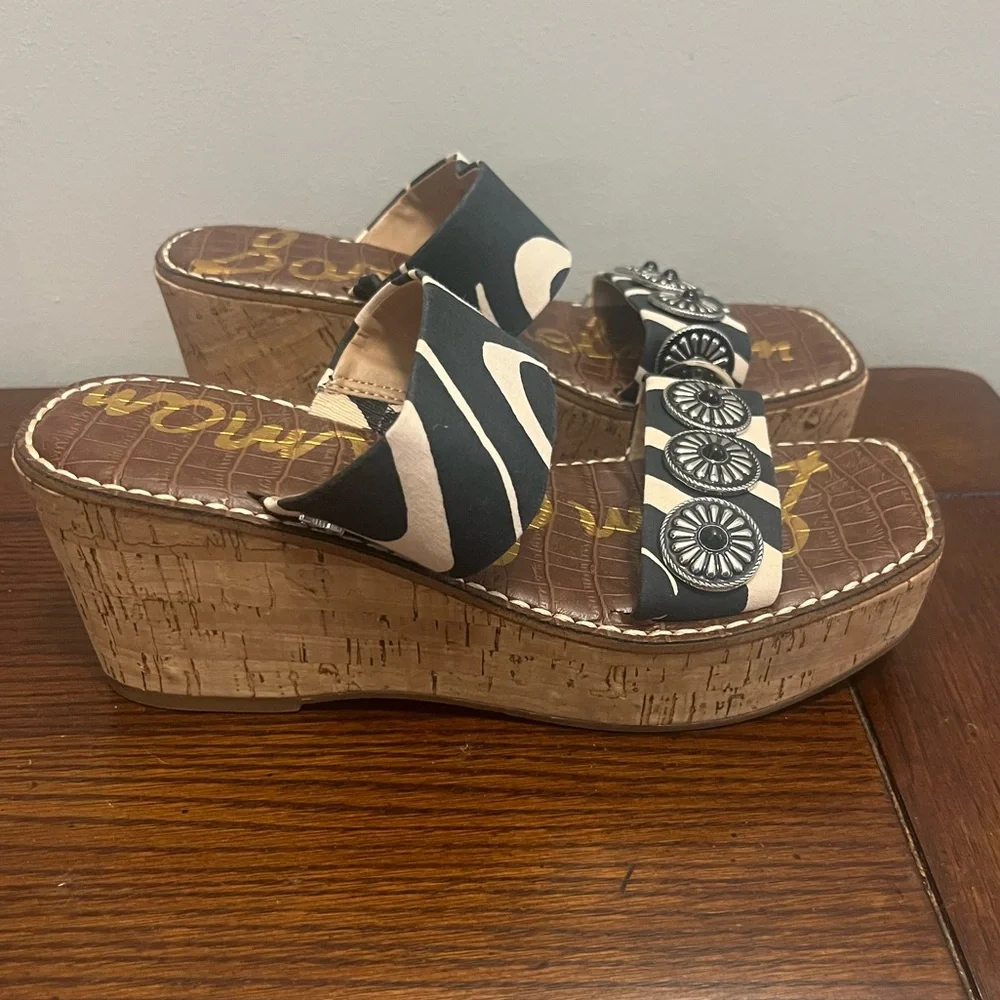 SAM EDELMAN ABRIL PLATFORM WEDGE‎ SANDAL 5.5